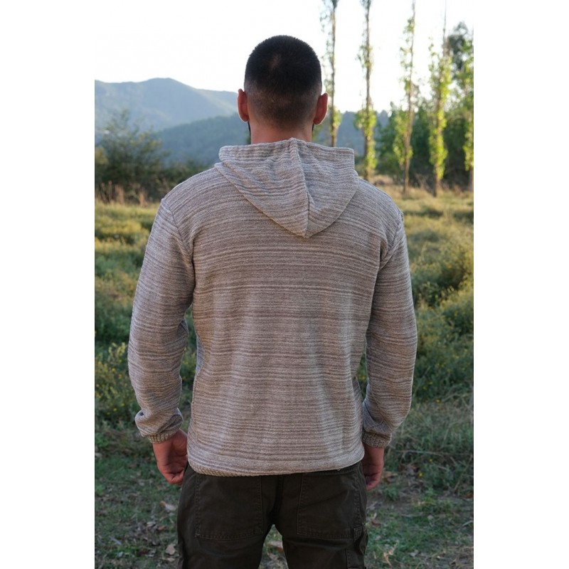 Ζακέτα κουρελού με κουκούλα και τσέπες (Ανδρικό) Ζακέτα κουρελού με κουκούλα και τσέπες (Ανδρικό)