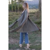 Ζακέτα μακριά με γιακά-γραβάτα Ζακέτα μακριά με γιακά-γραβάτα