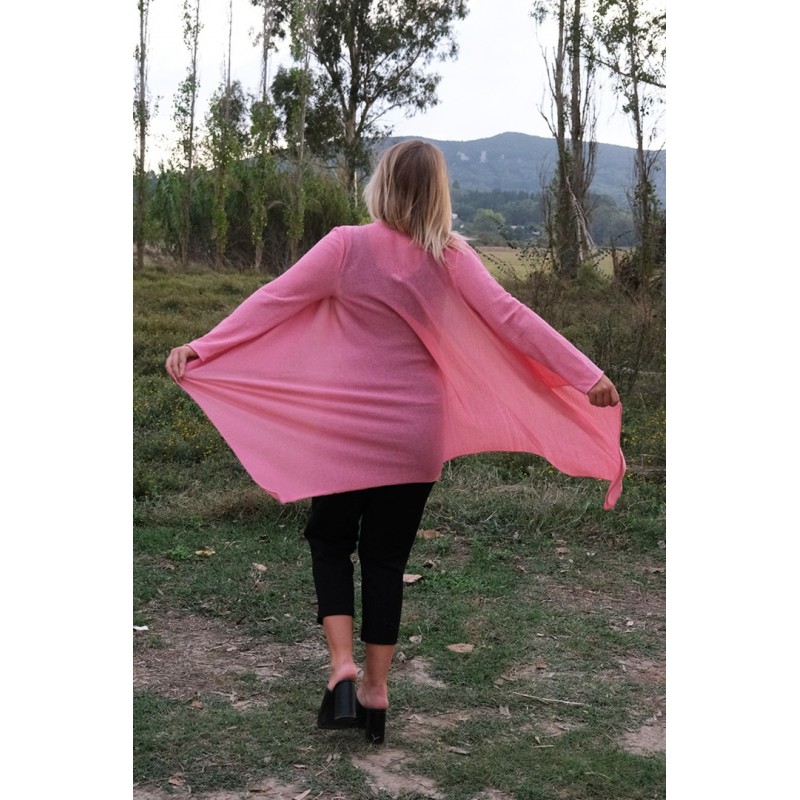 Λεπτή μακριά ζακέτα πουγκί Λεπτή μακριά ζακέτα πουγκί