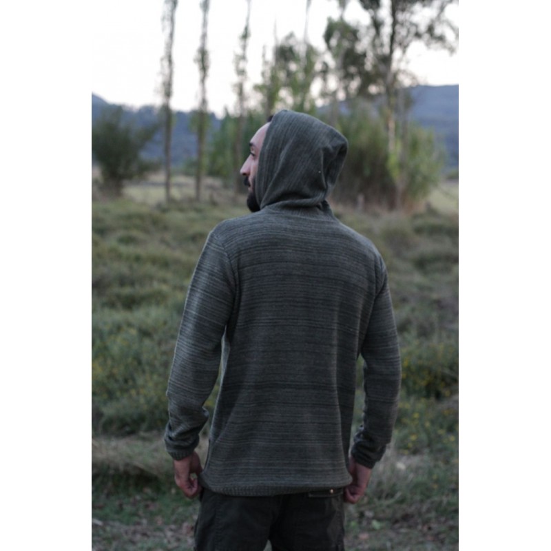 Ζακέτα κουρελού με κουκούλα και τσέπες (Ανδρικό) Ζακέτα κουρελού με κουκούλα και τσέπες (Ανδρικό)