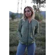 Ζακέτα κουρελού με κουκούλα και τσέπες Ζακέτα κουρελού με κουκούλα και τσέπες