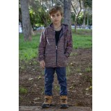 Ζακέτα παιδική κουρελού με κουκούλα και τσέπες Ζακέτα παιδική κουρελού με κουκούλα και τσέπες