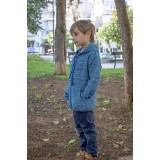 Ζακέτα παιδική κουρελού με κουκούλα και τσέπες Ζακέτα παιδική κουρελού με κουκούλα και τσέπες