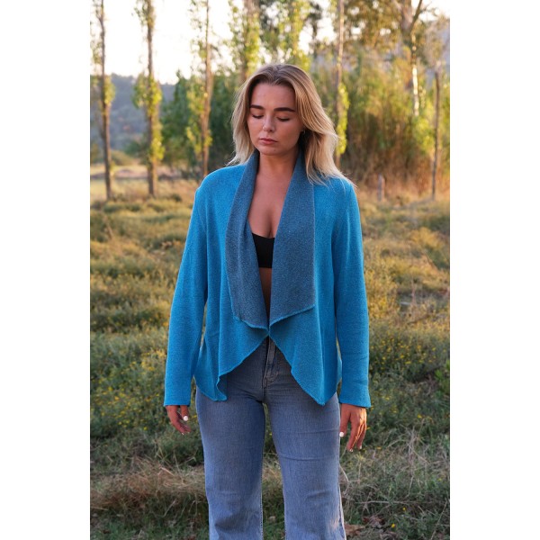 Κοντή ζακέτα με εβαζέ μύτες