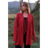 Ζακέτα με γιακά-γραβάτα