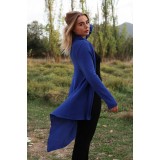 Ζακέτα με μύτες και μεγάλο γιακά-κουκούλα